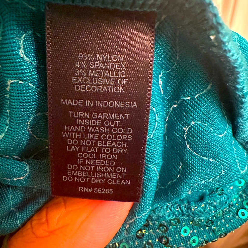 Nwot - Express - Sequin, Adjustable Strap, Turquo… - image 6